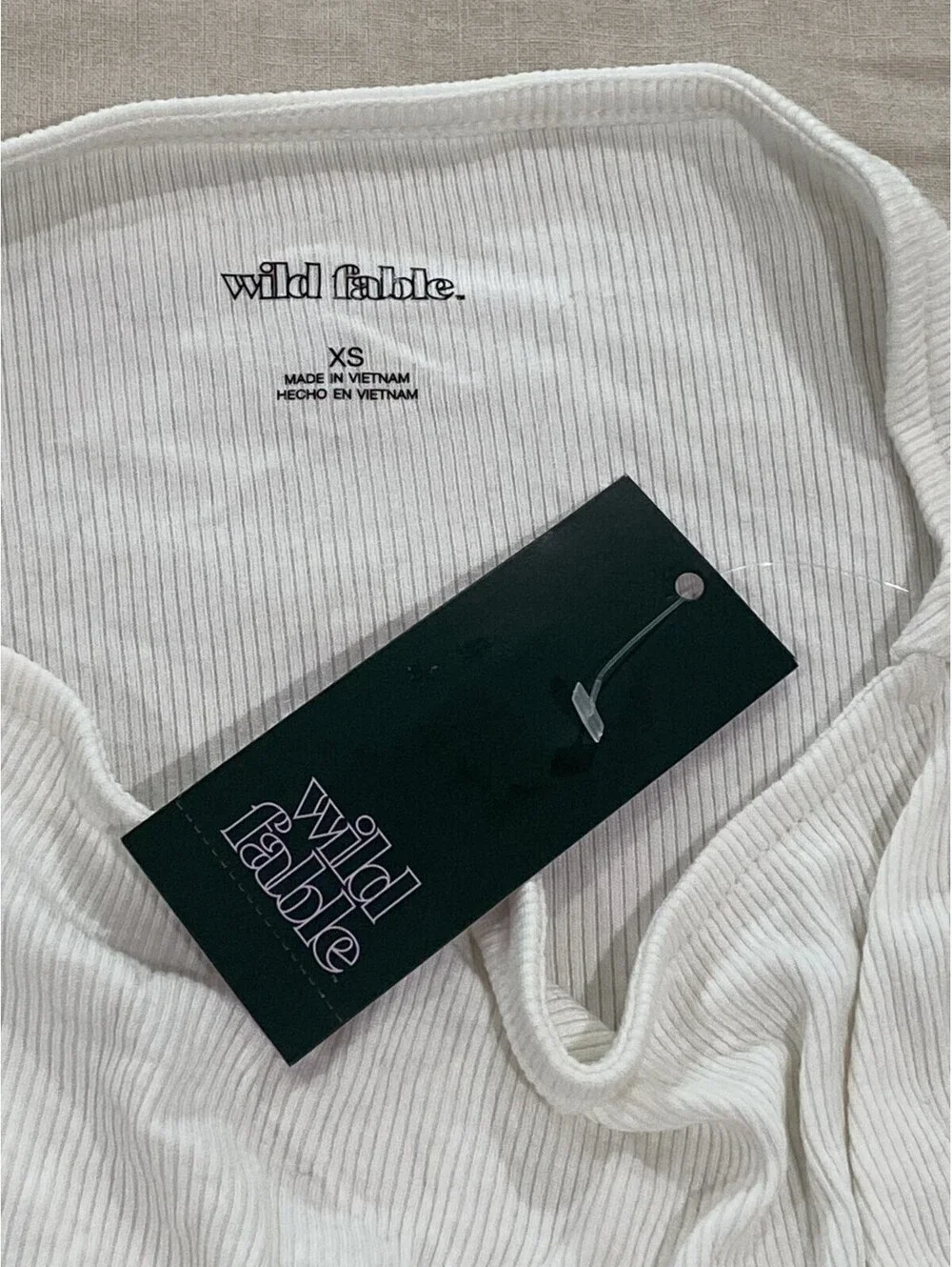 A New Day Womens Cream Ribbed Crew Neck Long Sleeve Top Size XSmall White